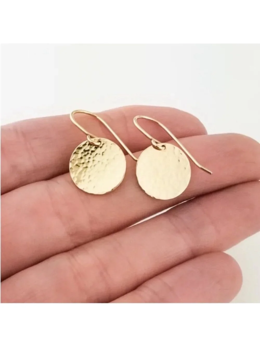 New! Leni Gold Disk Drop Earrings (2003) NWOT